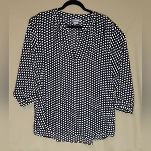 Van Heusen XXL Women's Top - Long Sleeve, Black dress shirt